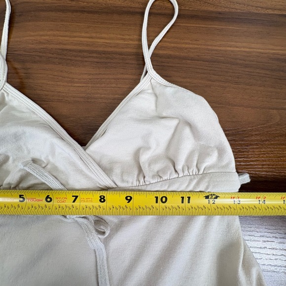 James Perse Standard Size 1 Small Cream Spaghetti Strap Midi Dress Supima Cotton - Picture 7 of 11